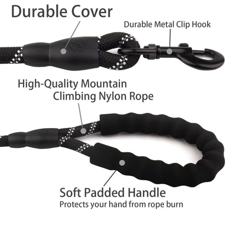 Reflective Dog Leash – Walk Safely at Night Without Worrying About Traffic