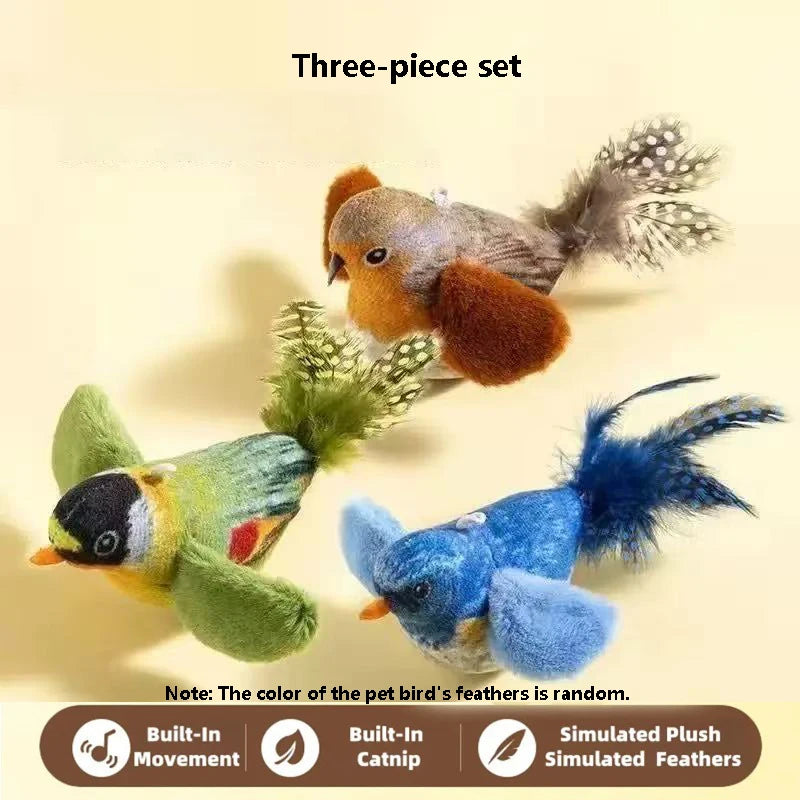 Bird Sound Cat Toy – Watch Your Cat Go Wild for a Realistic Prey Sound