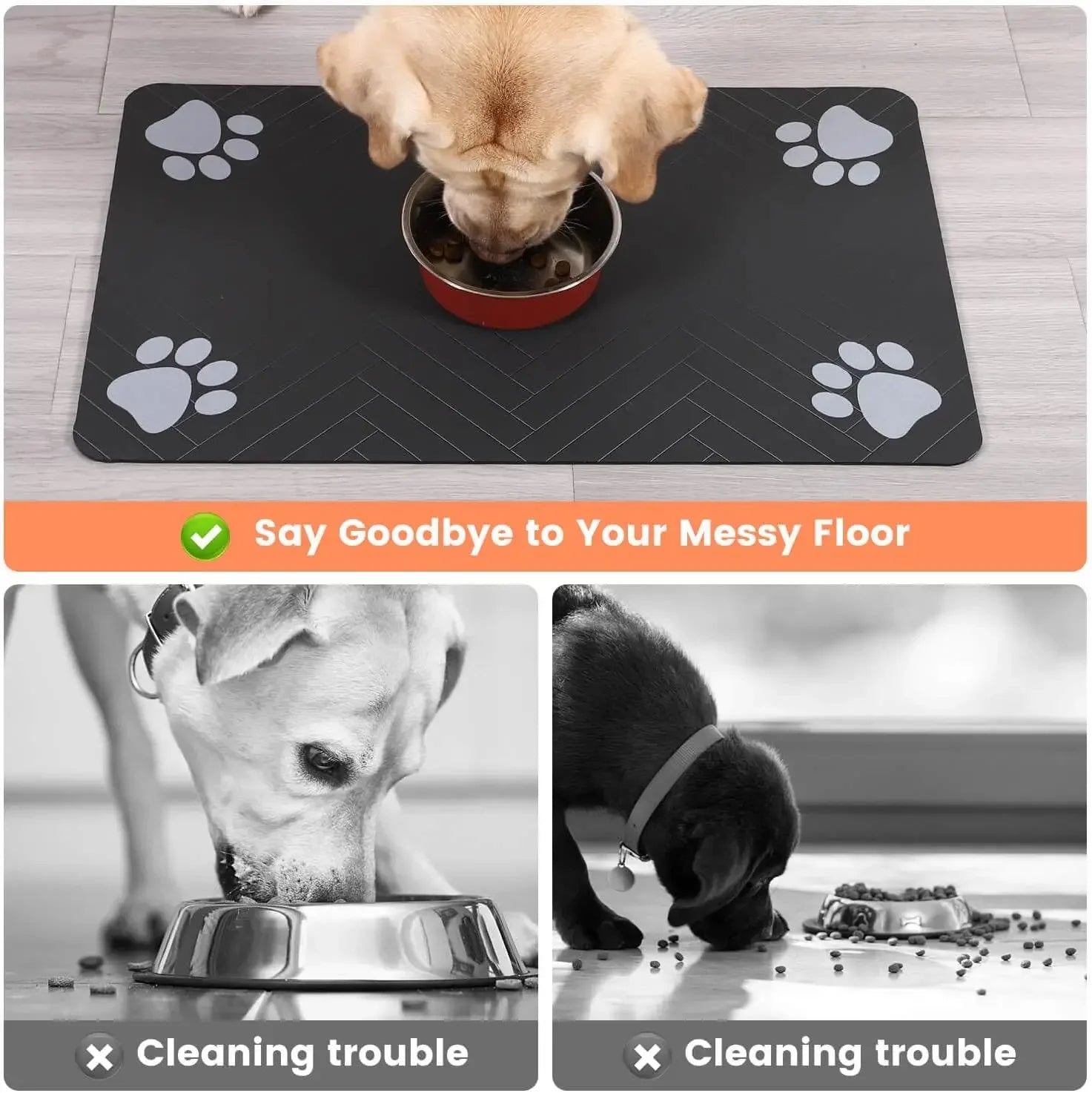 Waterproof Pet Feeding Mat – Stop Food & Water Spills from Ruining Your Floor