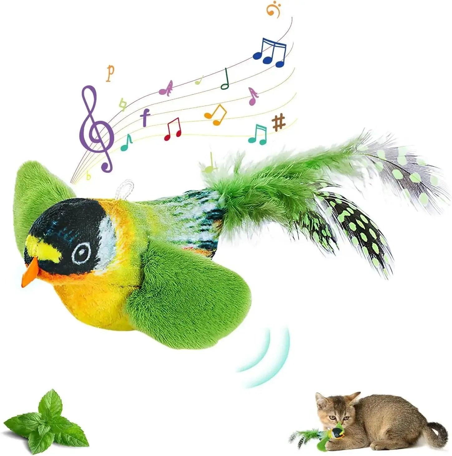 Bird Sound Cat Toy – Watch Your Cat Go Wild for a Realistic Prey Sound