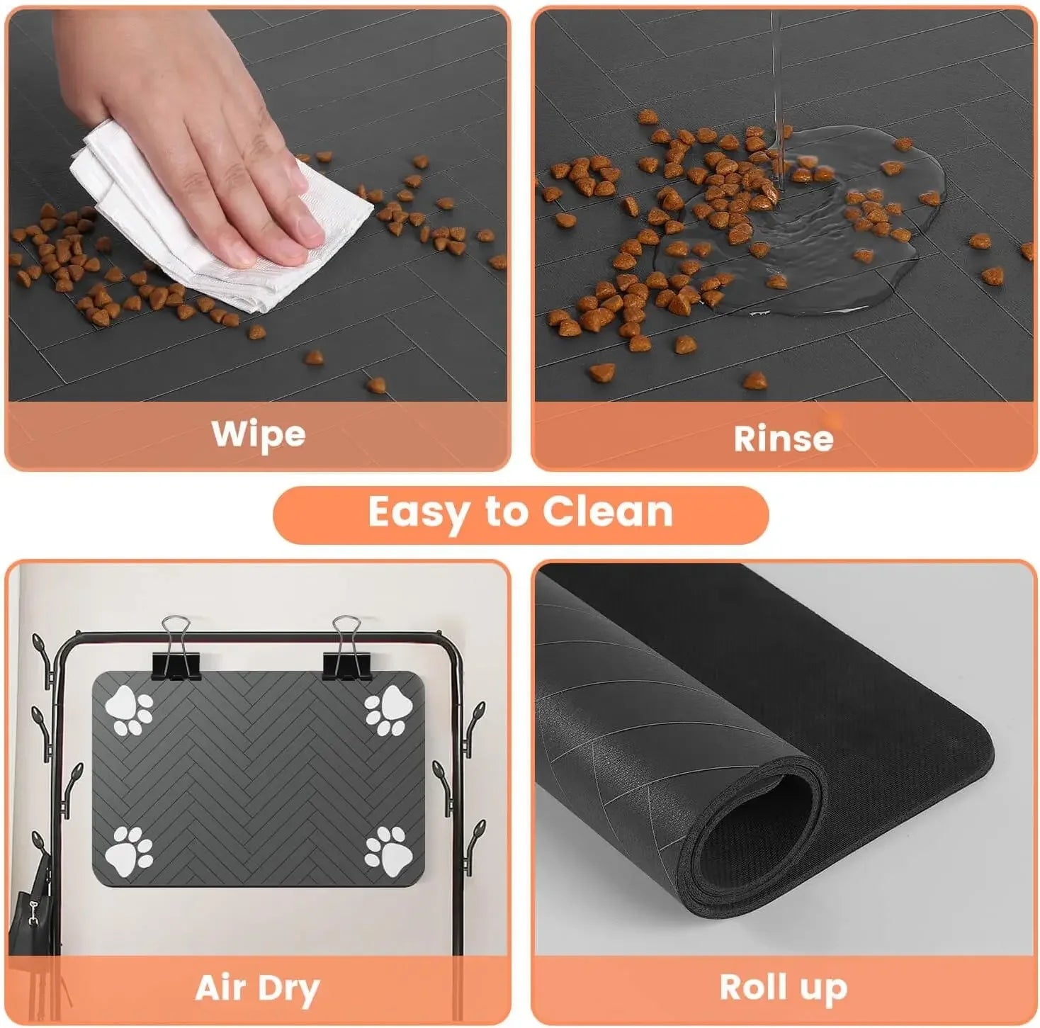Waterproof Pet Feeding Mat – Stop Food & Water Spills from Ruining Your Floor