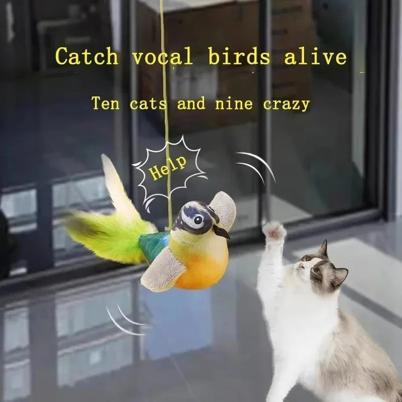 Bird Sound Cat Toy – Watch Your Cat Go Wild for a Realistic Prey Sound