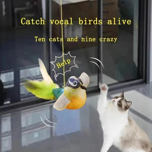 Bird Sound Cat Toy – Watch Your Cat Go Wild for a Realistic Prey Sound