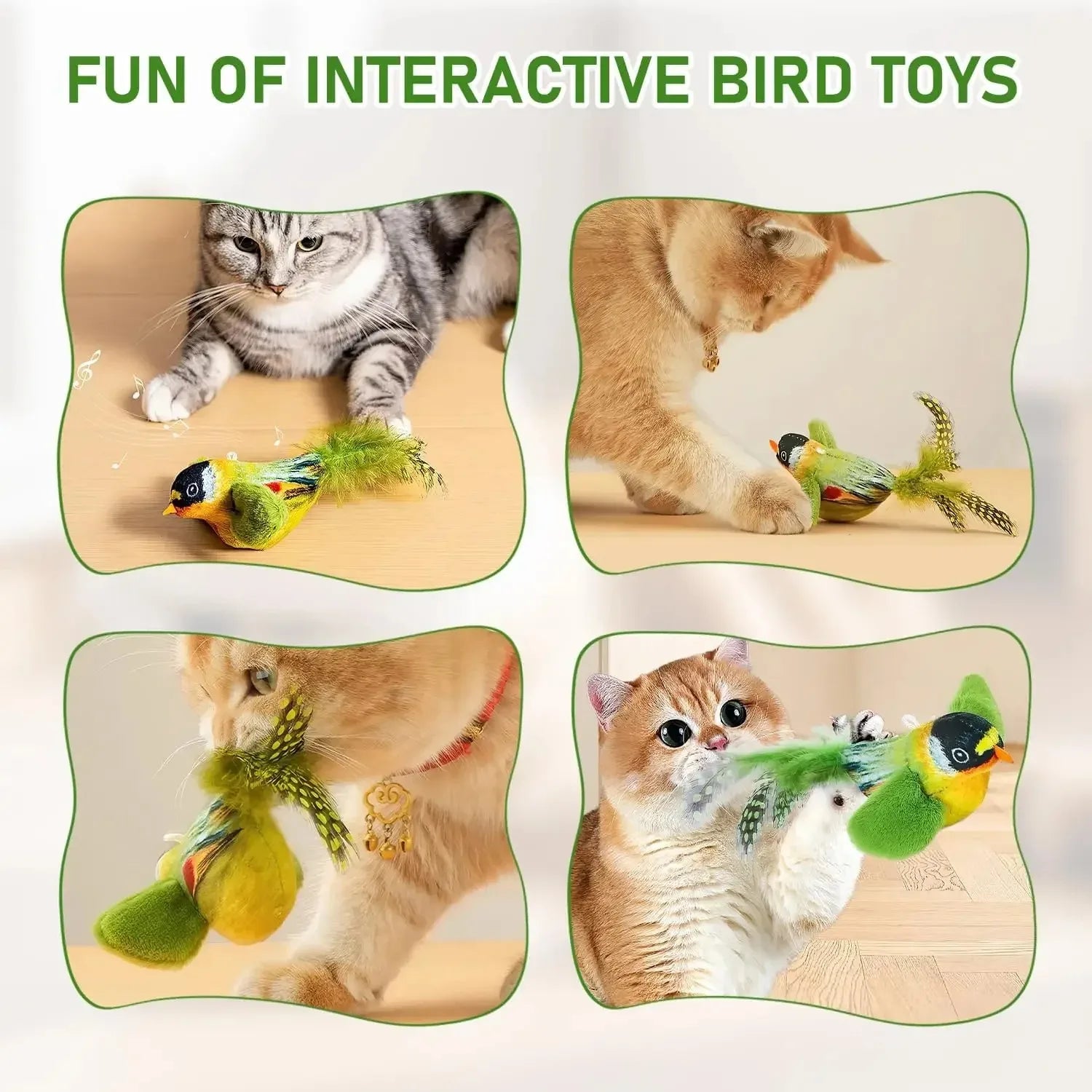 Bird Sound Cat Toy – Watch Your Cat Go Wild for a Realistic Prey Sound
