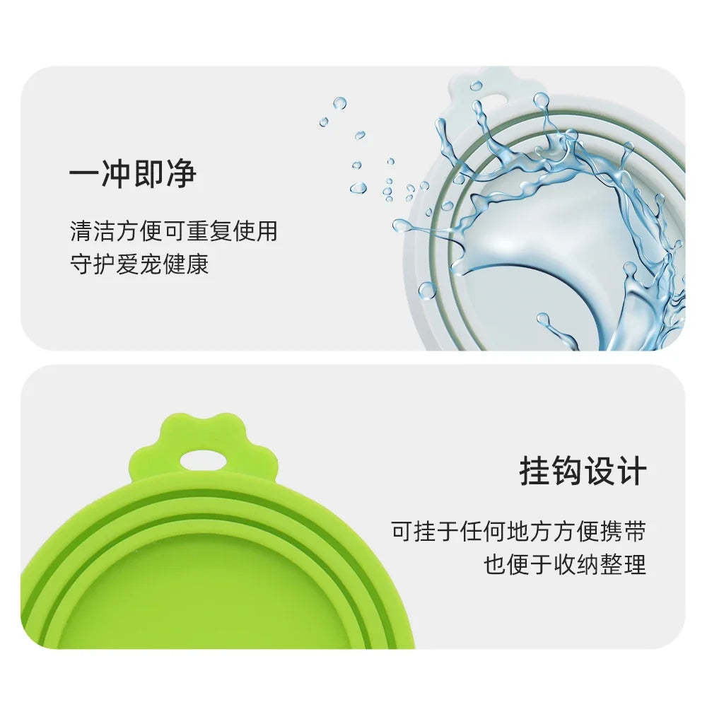 1 Reusable Silicone Pet Can Lid Bpa Free, Suitable For Most Sized Dog And Cat Cans - Keeps Food Fresh Prevents Bacterial Odors